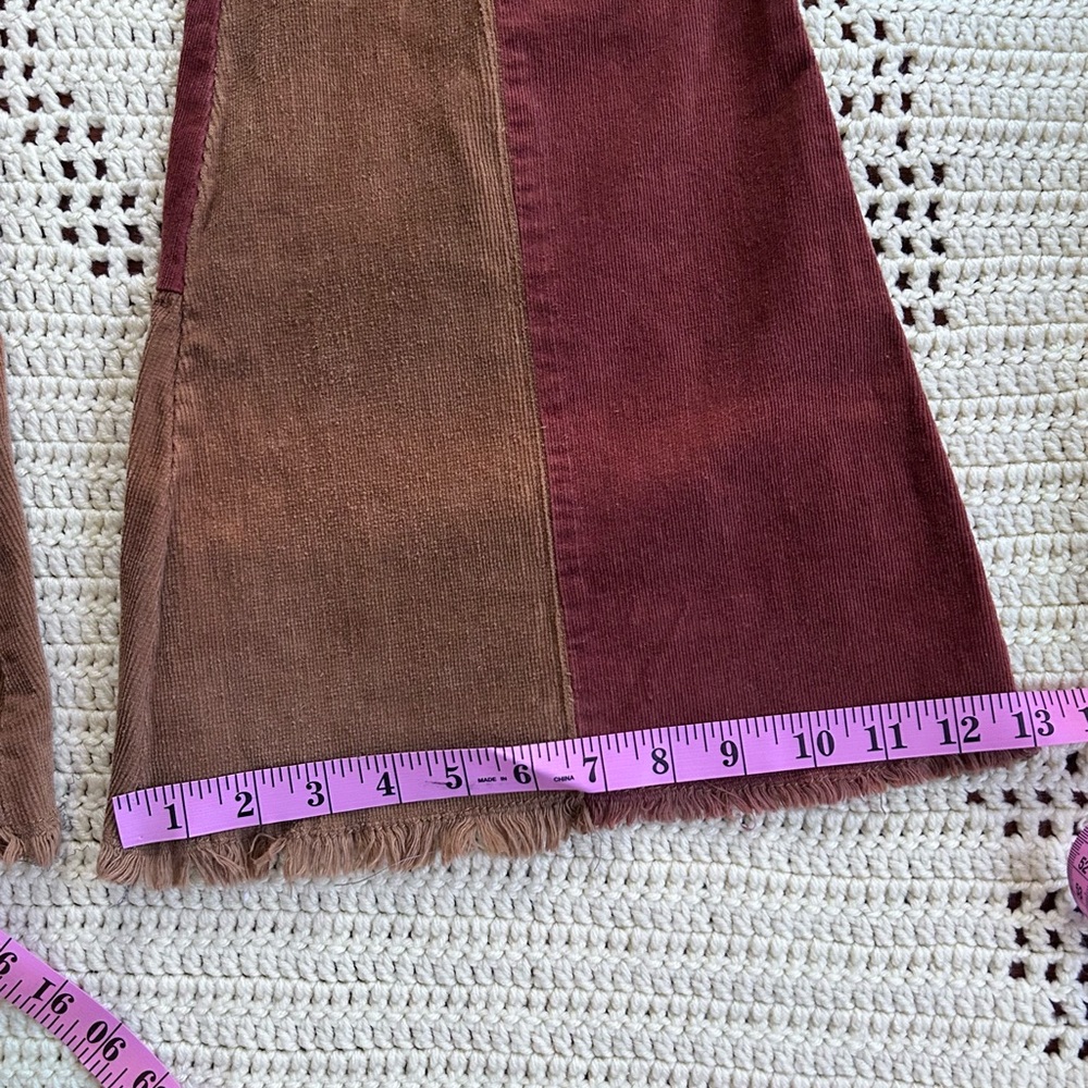 Chelsea & Violet Multicolor Patchwork Flare Jeans - Picture 7 of 9